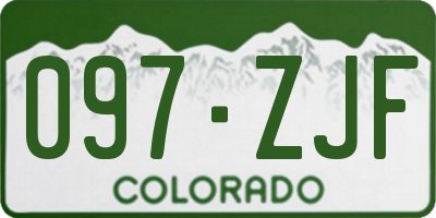 CO license plate 097ZJF
