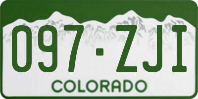 CO license plate 097ZJI