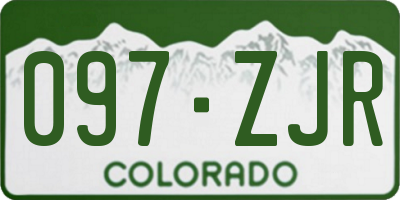 CO license plate 097ZJR