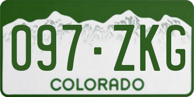 CO license plate 097ZKG