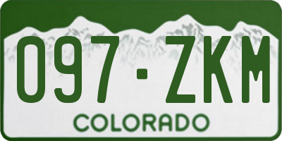 CO license plate 097ZKM