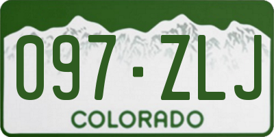 CO license plate 097ZLJ