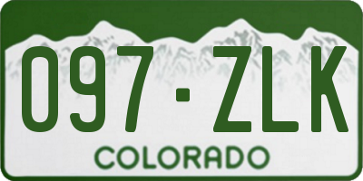 CO license plate 097ZLK