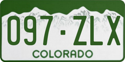 CO license plate 097ZLX