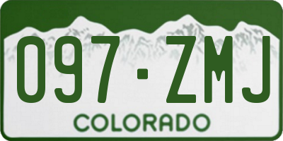 CO license plate 097ZMJ