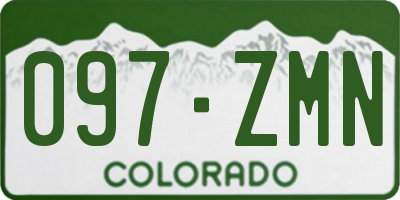 CO license plate 097ZMN