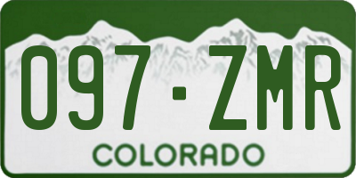 CO license plate 097ZMR