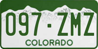 CO license plate 097ZMZ