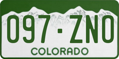 CO license plate 097ZNO