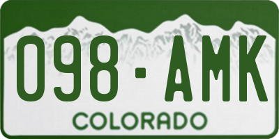 CO license plate 098AMK