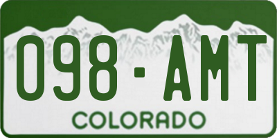 CO license plate 098AMT