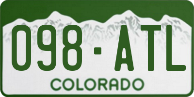 CO license plate 098ATL