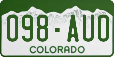 CO license plate 098AUO
