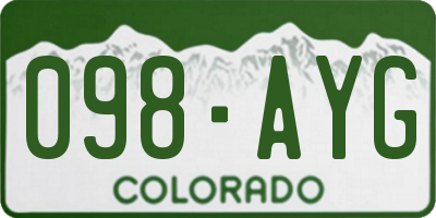 CO license plate 098AYG