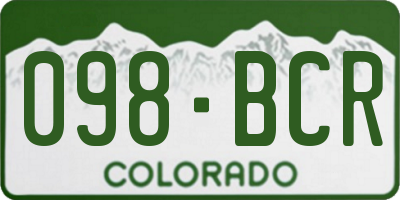 CO license plate 098BCR