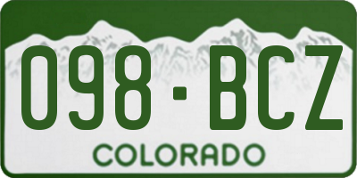 CO license plate 098BCZ