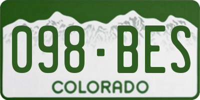CO license plate 098BES