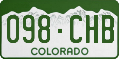 CO license plate 098CHB