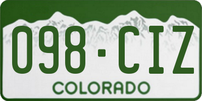 CO license plate 098CIZ