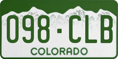 CO license plate 098CLB