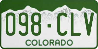 CO license plate 098CLV