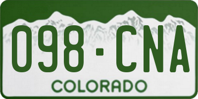 CO license plate 098CNA
