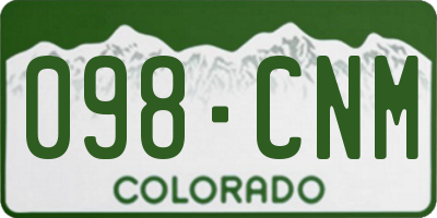 CO license plate 098CNM