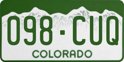 CO license plate 098CUQ