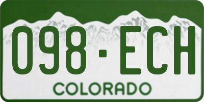 CO license plate 098ECH