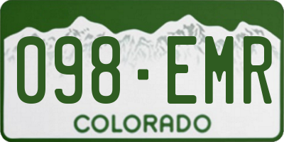 CO license plate 098EMR
