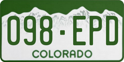 CO license plate 098EPD