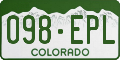 CO license plate 098EPL