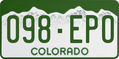CO license plate 098EPO