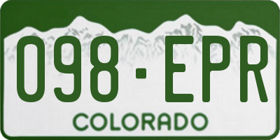 CO license plate 098EPR