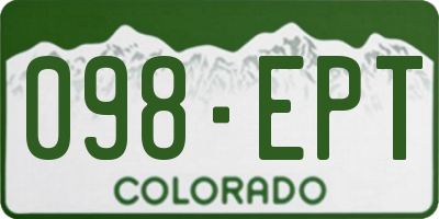 CO license plate 098EPT
