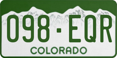 CO license plate 098EQR