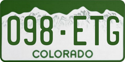 CO license plate 098ETG