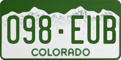 CO license plate 098EUB