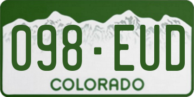 CO license plate 098EUD