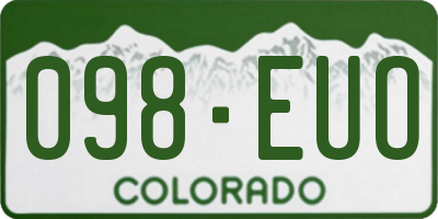 CO license plate 098EUO