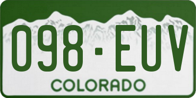 CO license plate 098EUV