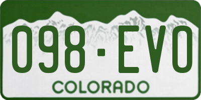 CO license plate 098EVO