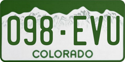 CO license plate 098EVU