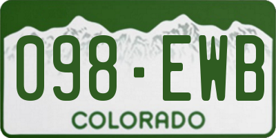 CO license plate 098EWB