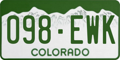 CO license plate 098EWK