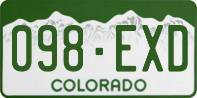 CO license plate 098EXD