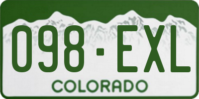 CO license plate 098EXL