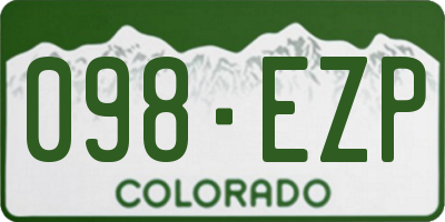 CO license plate 098EZP
