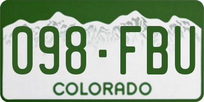 CO license plate 098FBU