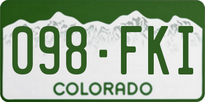 CO license plate 098FKI